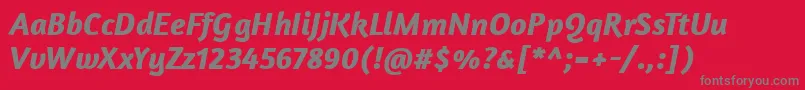 AmaranthBolditalic Font – Gray Fonts on Red Background