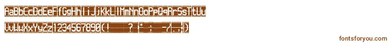 Flappen-fontti – ruskeat fontit valkoisella taustalla