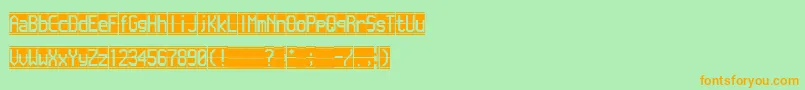 Flappen Font – Orange Fonts on Green Background