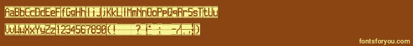 Шрифт Flappen – жёлтые шрифты на коричневом фоне