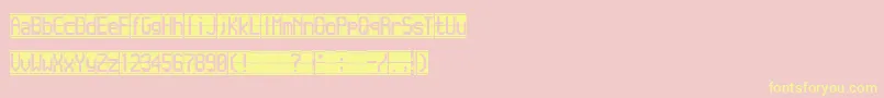 Flappen Font – Yellow Fonts on Pink Background