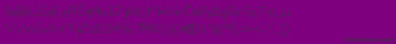 LargeHandwriting Font – Black Fonts on Purple Background