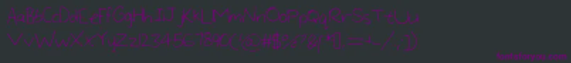 LargeHandwriting Font – Purple Fonts on Black Background