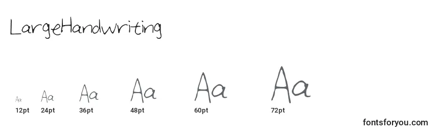 LargeHandwriting Font Sizes