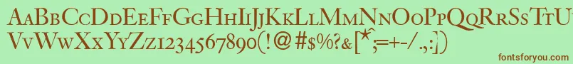 VanlocapsdbBold Font – Brown Fonts on Green Background