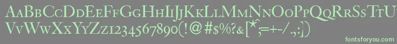 VanlocapsdbBold Font – Green Fonts on Gray Background