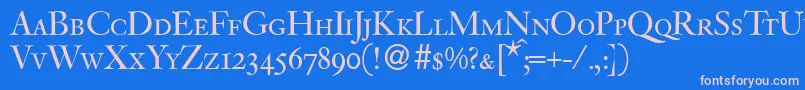 VanlocapsdbBold Font – Pink Fonts on Blue Background