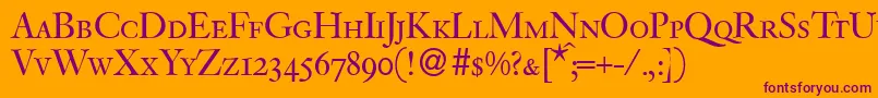 VanlocapsdbBold Font – Purple Fonts on Orange Background