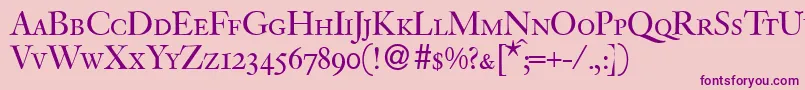 VanlocapsdbBold Font – Purple Fonts on Pink Background