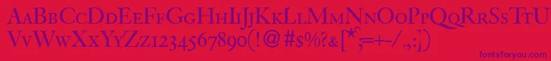 VanlocapsdbBold Font – Purple Fonts on Red Background