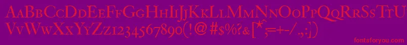 VanlocapsdbBold Font – Red Fonts on Purple Background