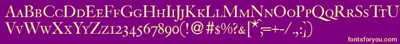 VanlocapsdbBold Font – Yellow Fonts on Purple Background