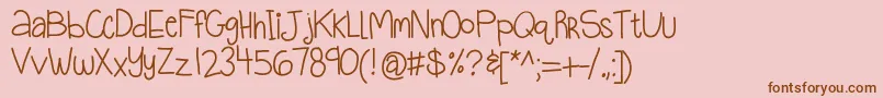 More about Kbquietstories Font Kbquietstories Font – Brown Fonts on Pink Background