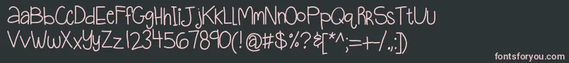 Kbquietstories Font – Pink Fonts on Black Background