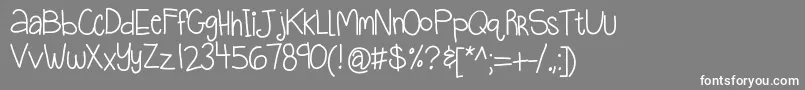 Kbquietstories Font – White Fonts on Gray Background