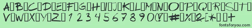 Шрифт Wipeout – чёрные шрифты на зелёном фоне