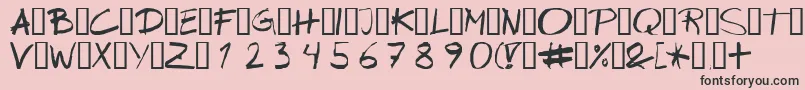 Шрифт Wipeout – чёрные шрифты на розовом фоне