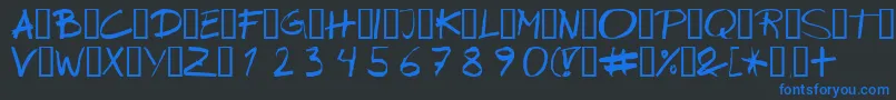 Шрифт Wipeout – синие шрифты на чёрном фоне