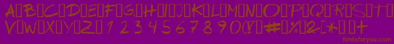 Шрифт Wipeout – коричневые шрифты на фиолетовом фоне