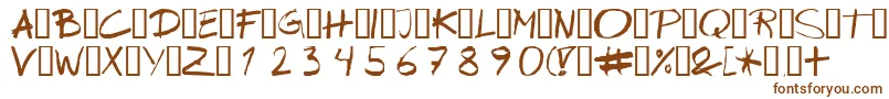 Шрифт Wipeout – коричневые шрифты на белом фоне