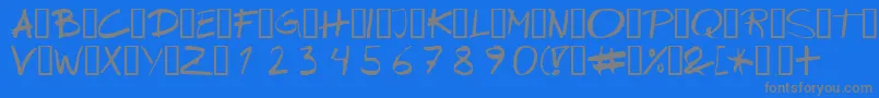 Wipeout-fontti – harmaat kirjasimet sinisellä taustalla
