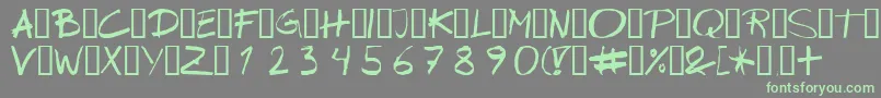 Шрифт Wipeout – зелёные шрифты на сером фоне