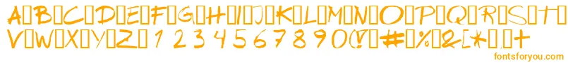 Шрифт Wipeout – оранжевые шрифты на белом фоне