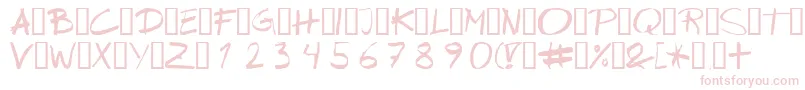 Wipeout-fontti – vaaleanpunaiset fontit valkoisella taustalla