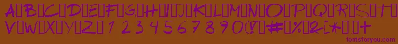 Шрифт Wipeout – фиолетовые шрифты на коричневом фоне