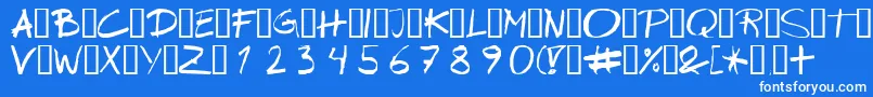 Шрифт Wipeout – белые шрифты на синем фоне