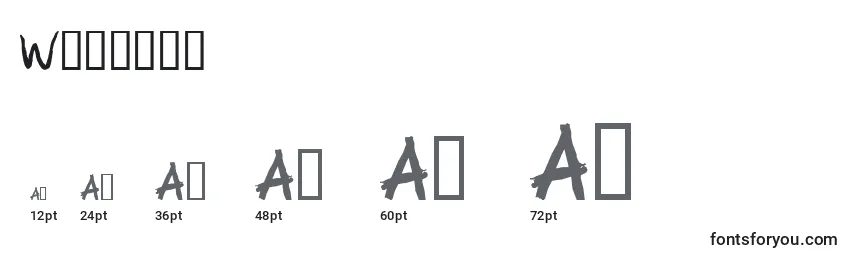 Wipeout Font Sizes