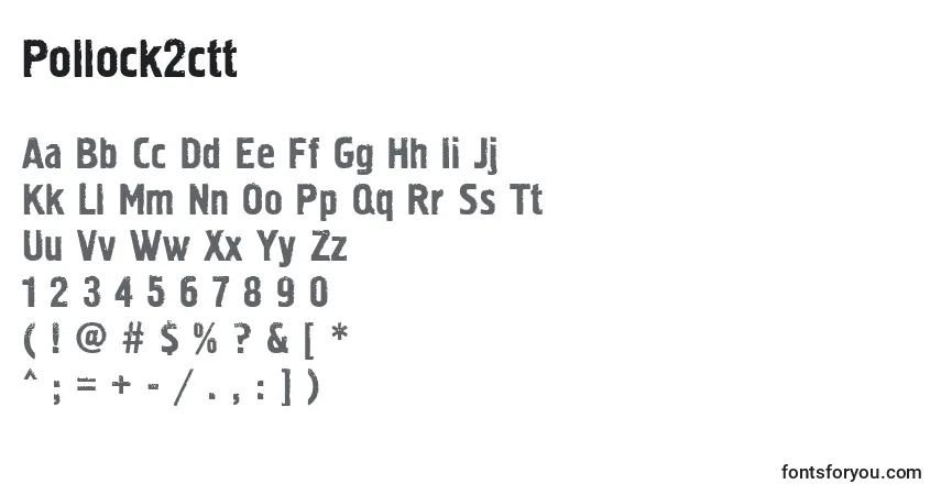 A fonte Pollock2ctt – alfabeto, números, caracteres especiais