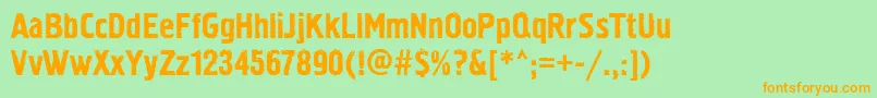 Pollock2ctt Font – Orange Fonts on Green Background