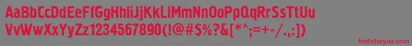 Pollock2ctt Font – Red Fonts on Gray Background