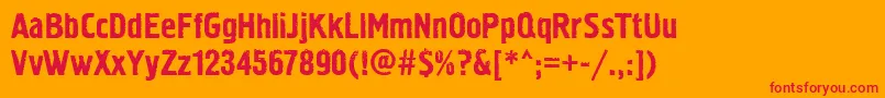 Pollock2ctt Font – Red Fonts on Orange Background