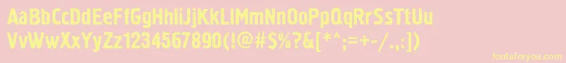 Pollock2ctt Font – Yellow Fonts on Pink Background