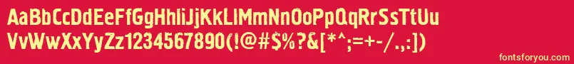 Pollock2ctt Font – Yellow Fonts on Red Background