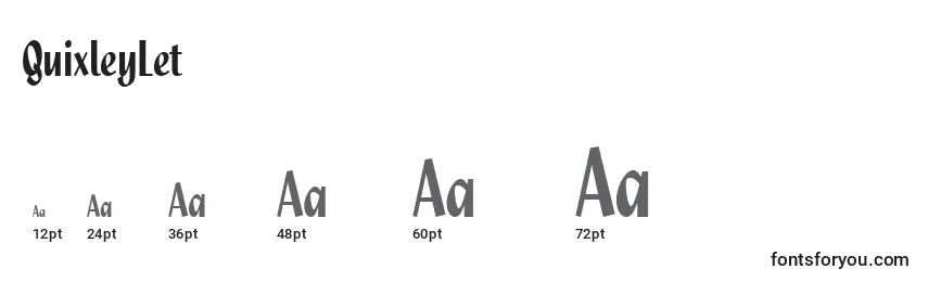 QuixleyLet Font Sizes