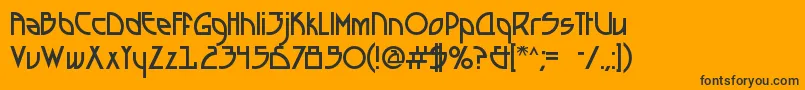 SeizedFutureA-fontti – mustat fontit oranssilla taustalla