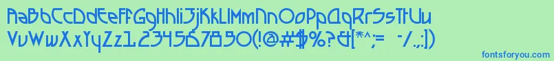 Więcej informacji o czcionce SeizedFutureA Czcionka SeizedFutureA – niebieskie czcionki na zielonym tle