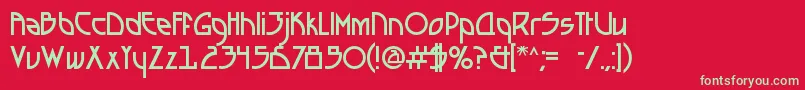 SeizedFutureA Font – Green Fonts on Red Background