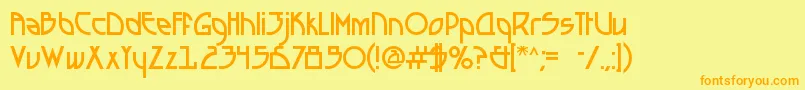 SeizedFutureA Font – Orange Fonts on Yellow Background