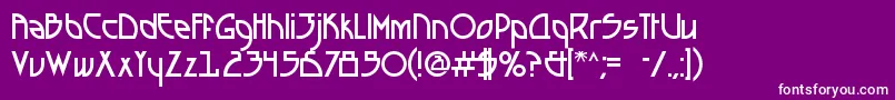 SeizedFutureA-fontti – valkoiset fontit violetilla taustalla