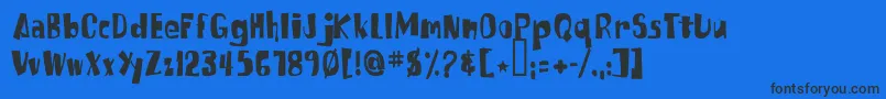 Saiba mais sobre a fonte Russpongefont Fonte Russpongefont – fontes pretas em um fundo azul