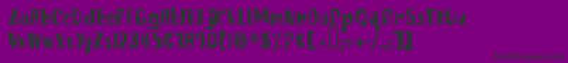 fuente Russpongefont – Fuentes Negras Sobre Fondo Morado