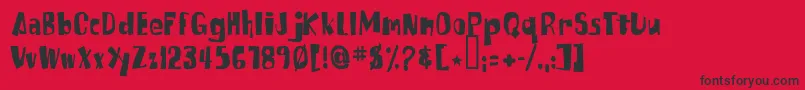 Russpongefont Font – Black Fonts on Red Background