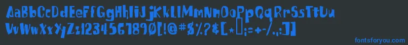 Saiba mais sobre a fonte Russpongefont Fonte Russpongefont – fontes azuis em um fundo preto