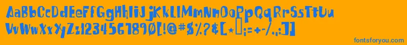 Lisätietoja Russpongefont-fontista Russpongefont-fontti – siniset fontit oranssilla taustalla