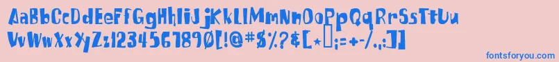 More about Russpongefont Font Russpongefont Font – Blue Fonts on Pink Background