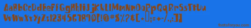 Saiba mais sobre a fonte Russpongefont Fonte Russpongefont – fontes marrons em um fundo azul